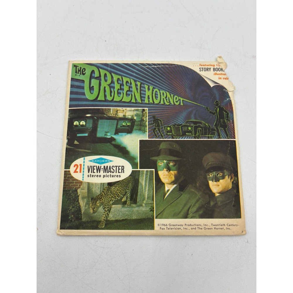 Vintage 1966 Green Hornet View-Master 3 Reel Set B 488 Sawyers Bruce Lee Kato